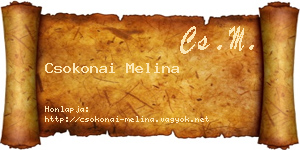 Csokonai Melina névjegykártya